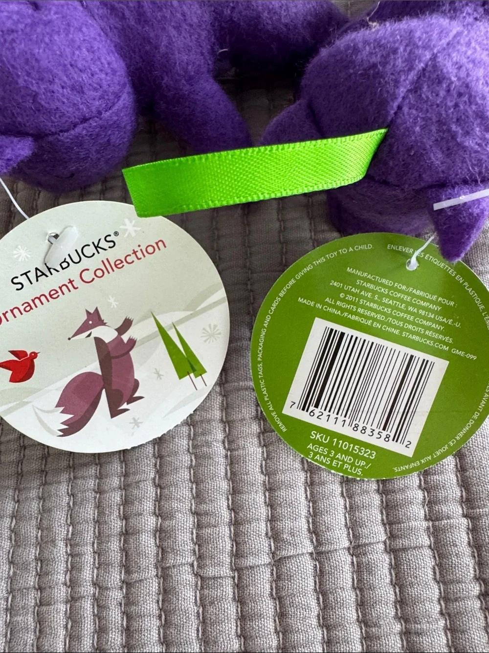 Starbucks Ornaments Collection 2011 Fox Ornament bundle NWT